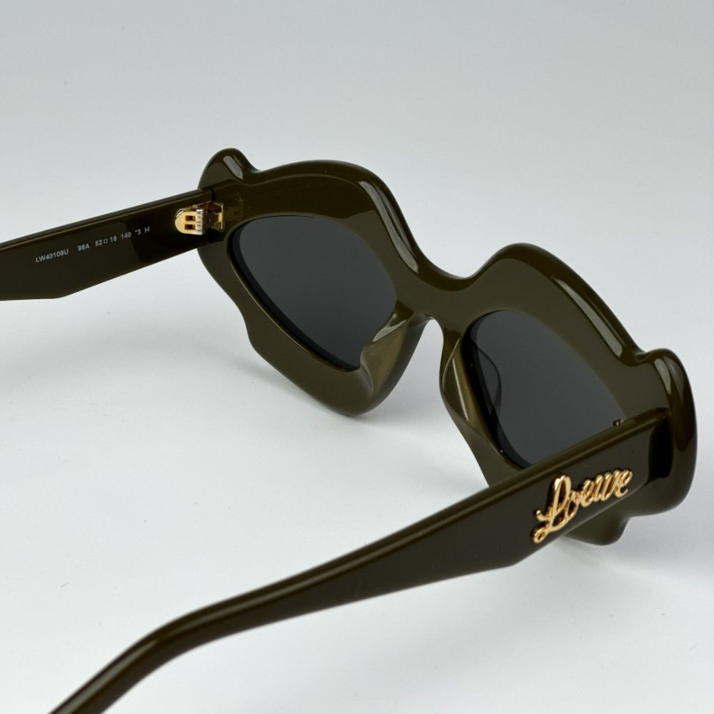 Loewe LW40109U 96A BRAND NEW Sunglasses Khaky Smoke Geometric Unisex - Picture 9 of 11